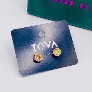 Tova Oakland Studs in Midnight Express Colorado Topaz Glimmer Crystal Earrings